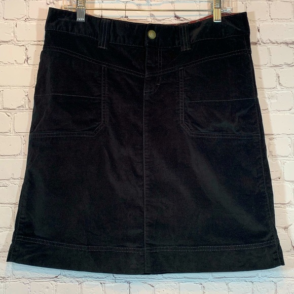 Athleta Black washed velvet skirt Size 12 - Picture 2 of 9